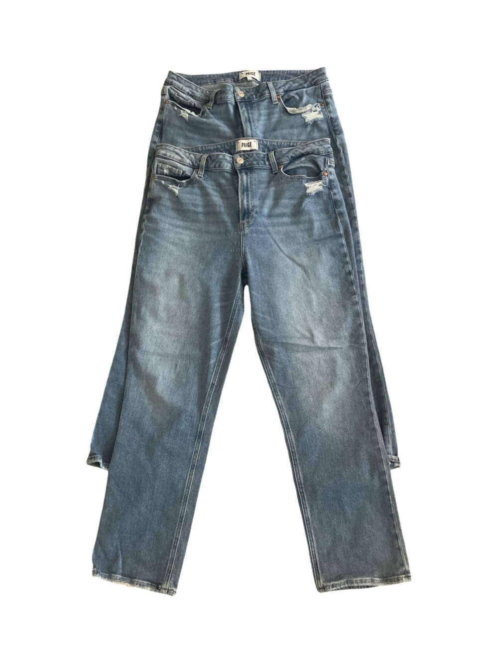 PAIGE Two-Pack Straight Leg Jeans in Faded Blue Wash